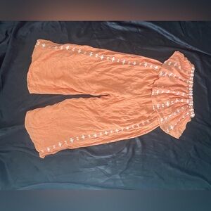 Small Women’s Light Orange Tube-Top Romper